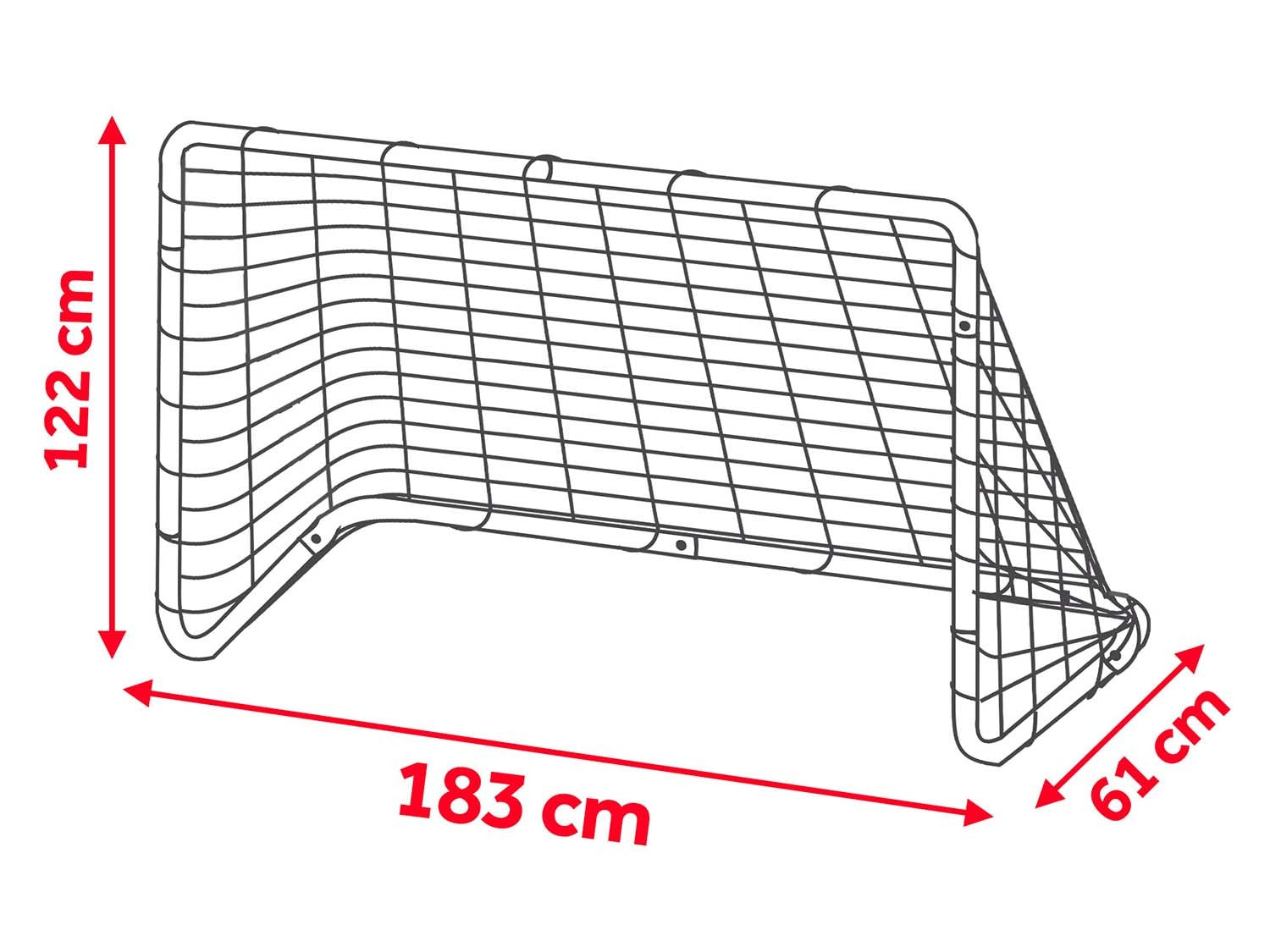 Didžiulis futbolo vartų rinkinys 2 vienetai Neo-Sport 183 x 122 x 61 cm