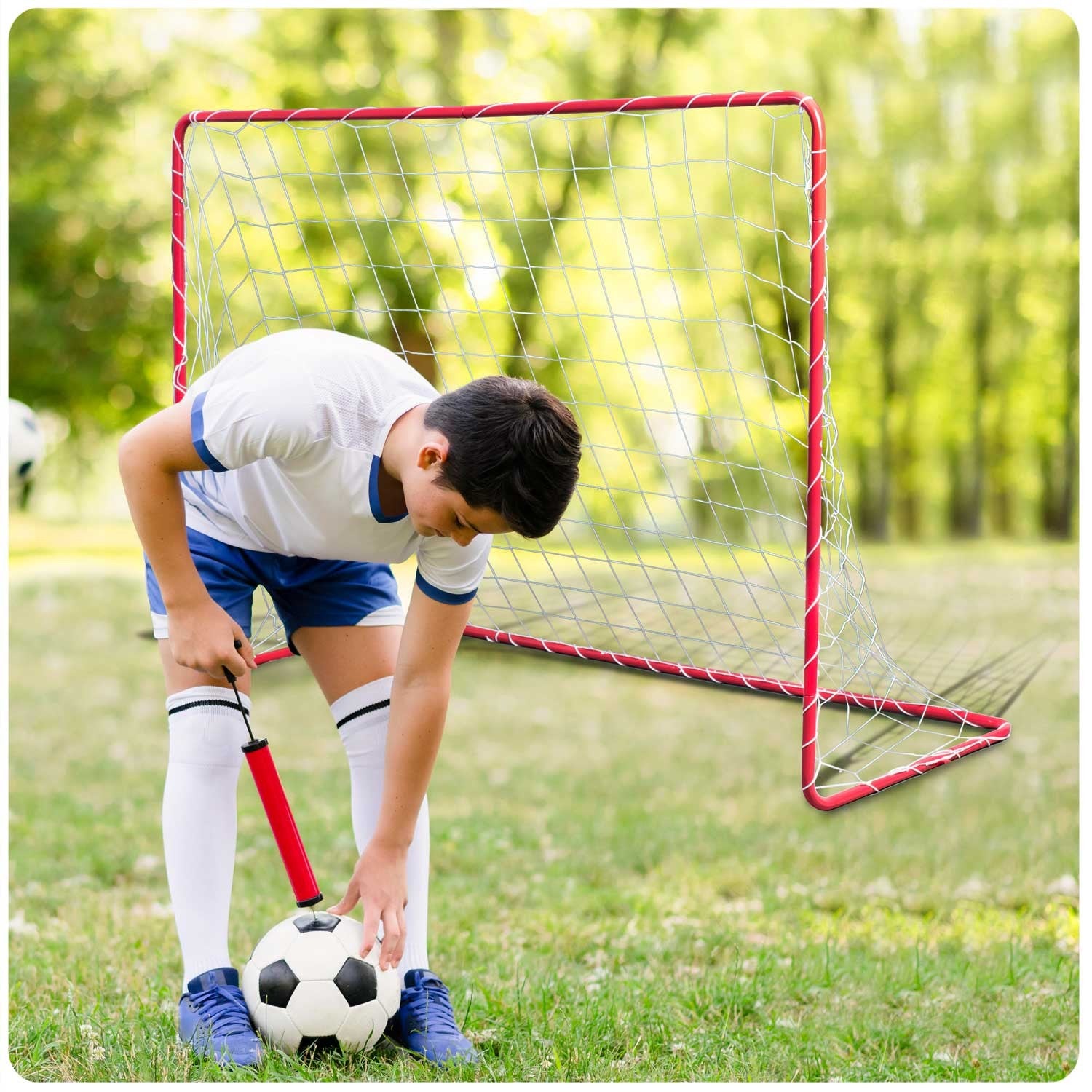 Didžiulis futbolo vartų rinkinys 2 vienetai Neo-Sport 183 x 122 x 61 cm