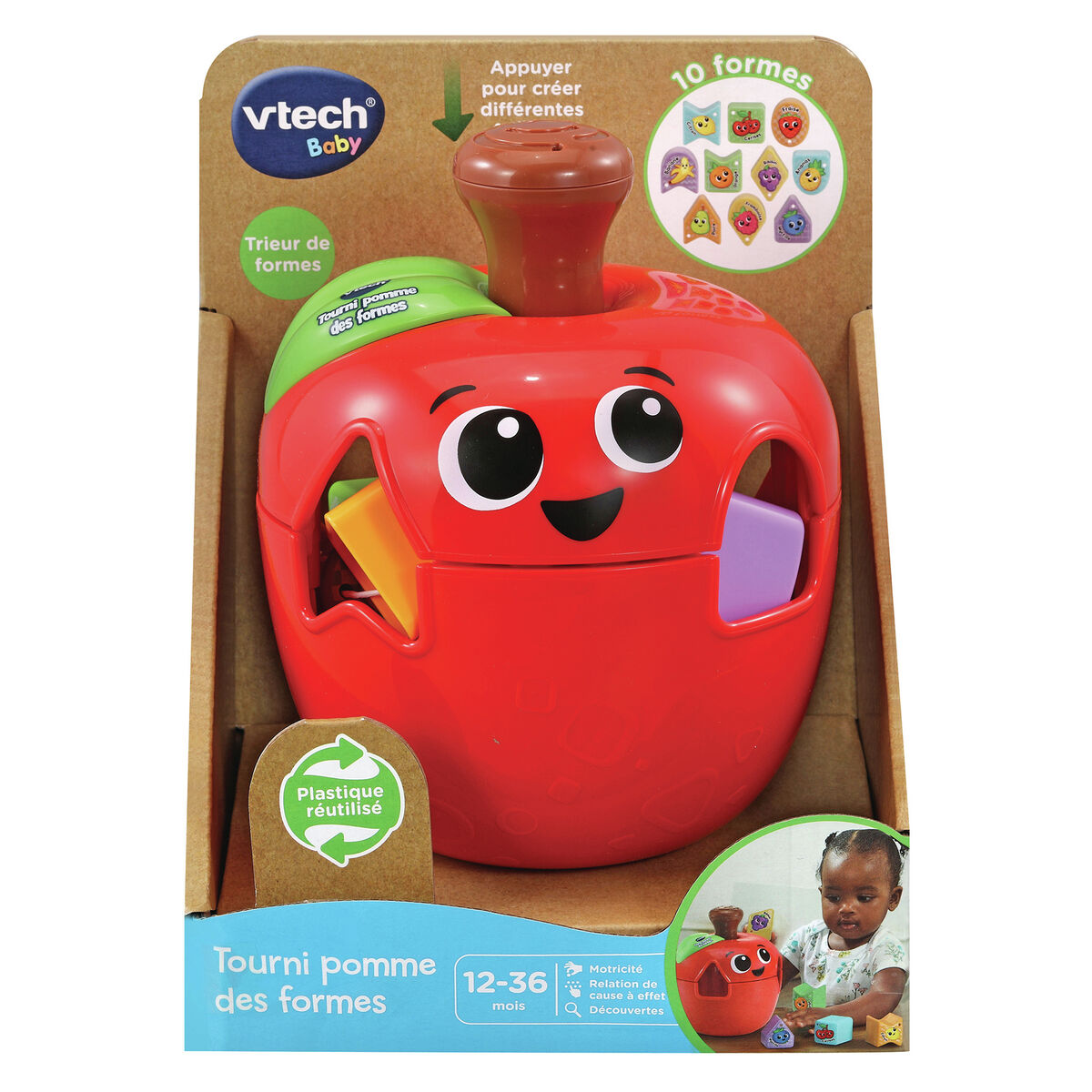 Interaktyvus žaislas vaikui Vtech Baby Tourni Pomme Des Formes