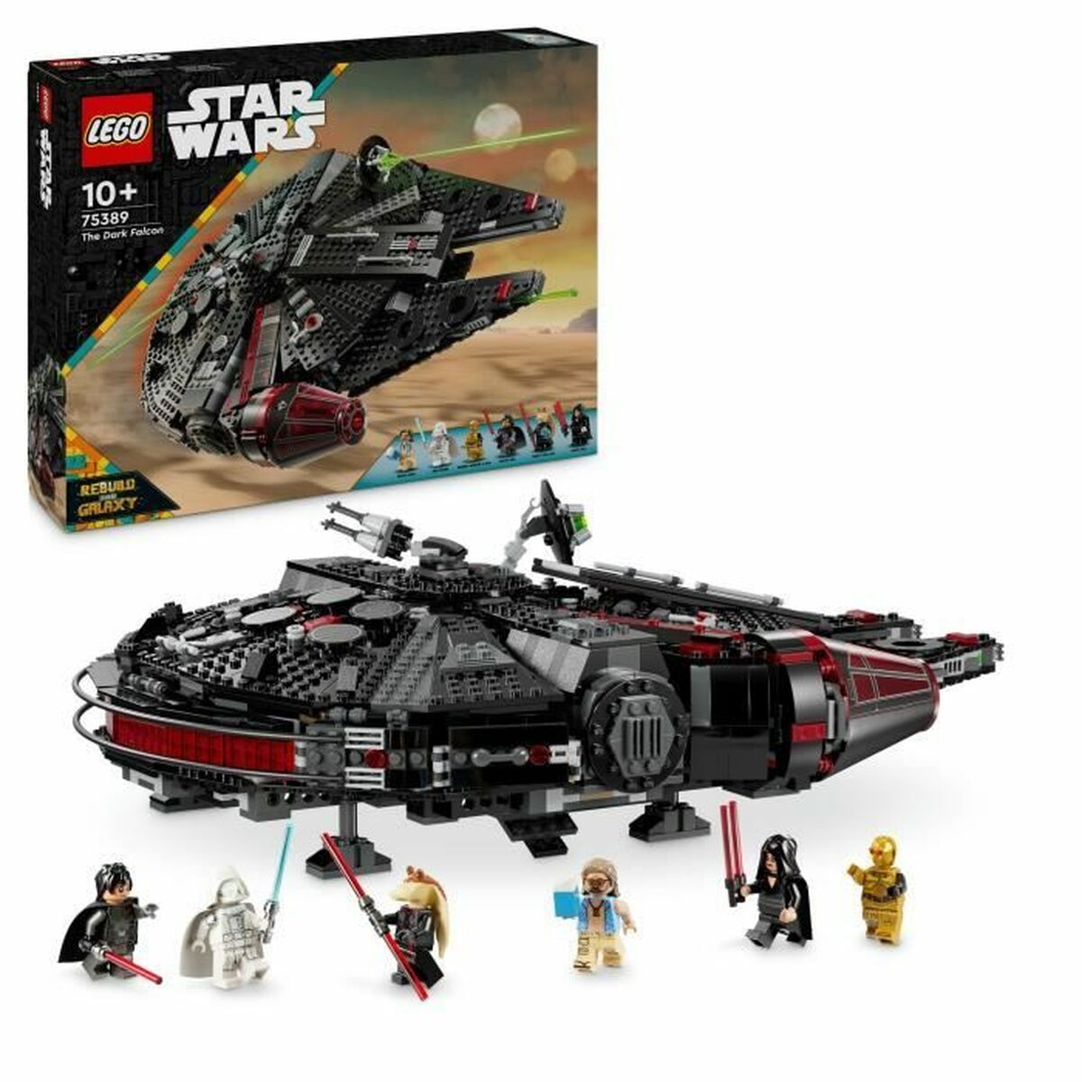 Statybos rinkinys Lego Star Wars 75389 Black Falcon Spalvotas 1579 Dalys