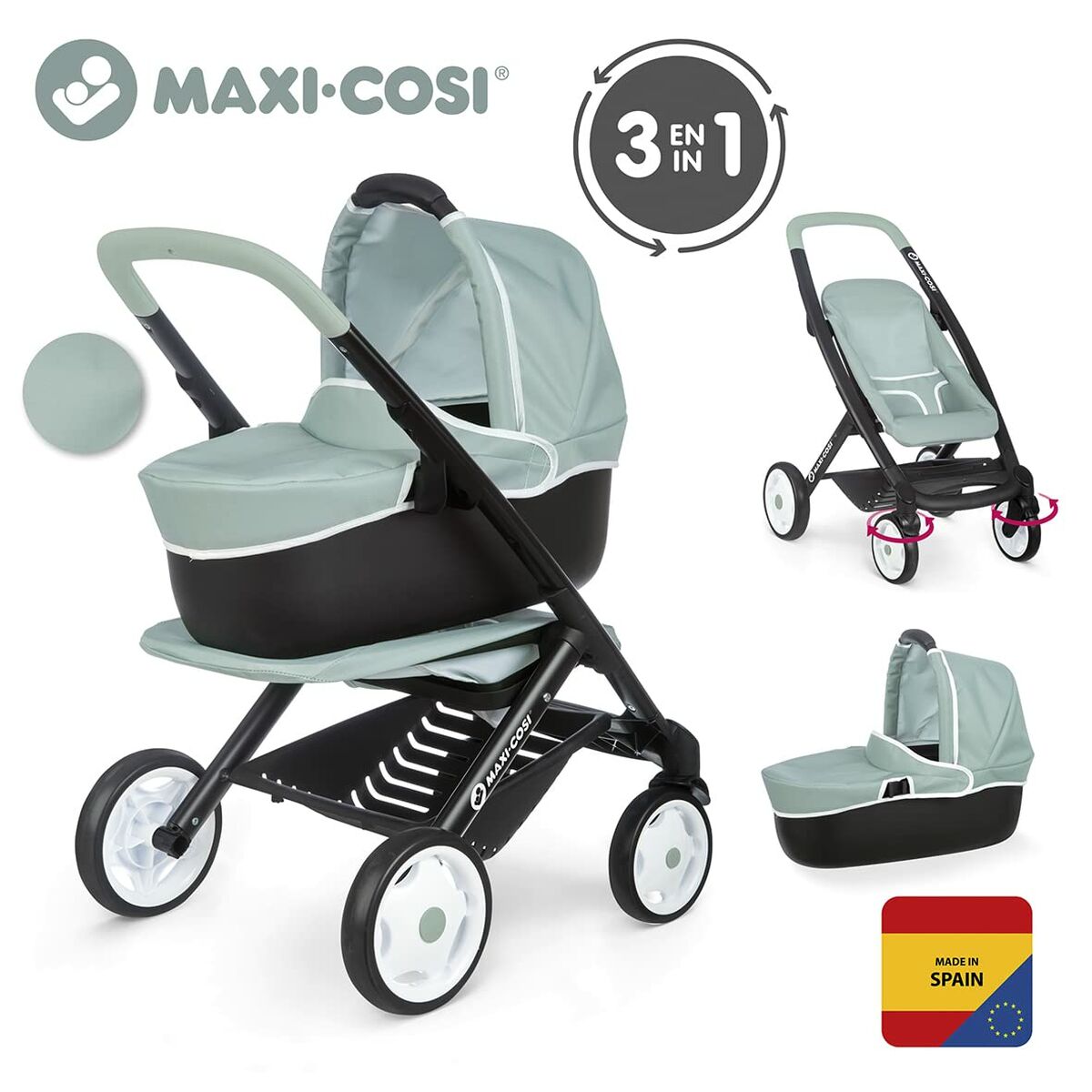 Lėlių vežimėlis Smoby Maxi-Cosi Pushchair 64 cm