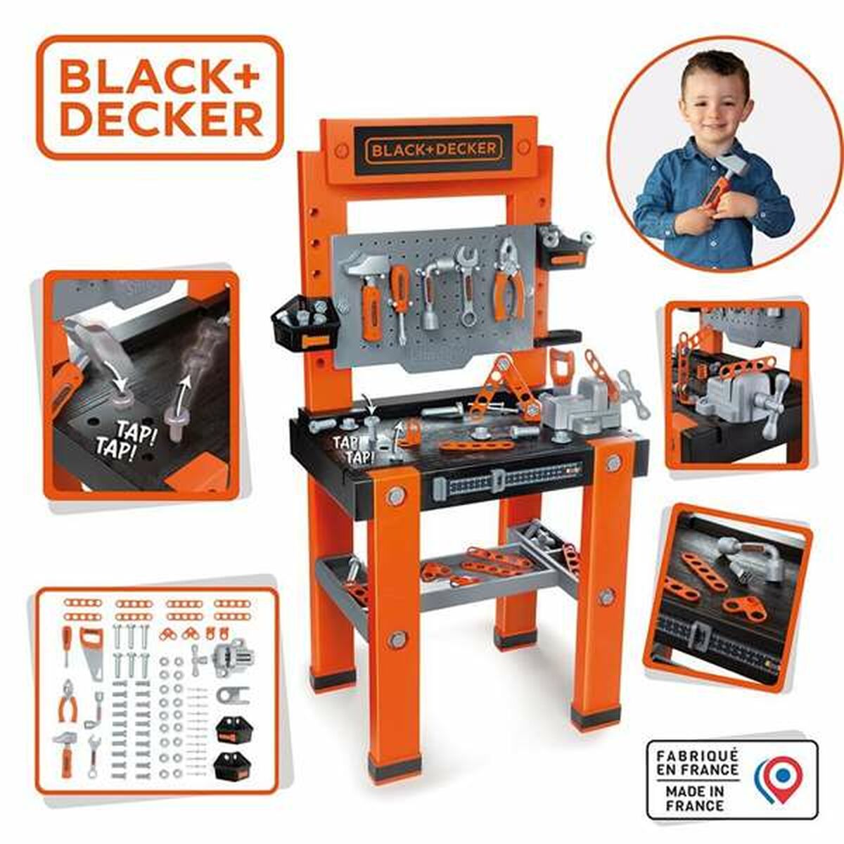 Priemonių rinkinys vaikams Black & Decker 103 x 56 x 34 cm