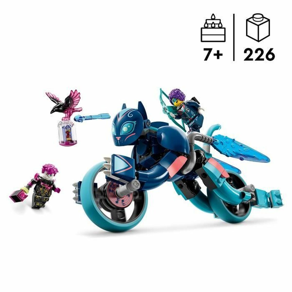 Statybos rinkinys Lego Zoey's Cat-Motorcycle Spalvotas