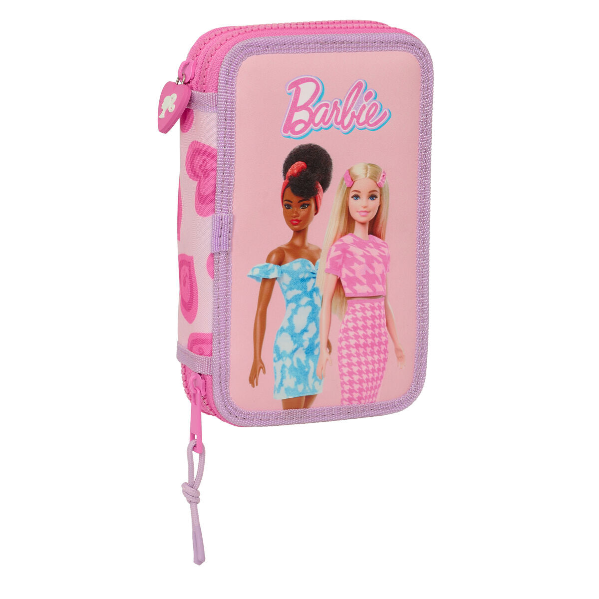 Dvigubo pieštuko dėklas Barbie Love Rožinė 12.5 x 19.5 x 4 cm 28 Dalys