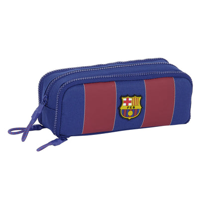 Dvigubas penalas F.C. Barcelona Raudona Tamsiai mėlyna 21 x 8 x 8 cm