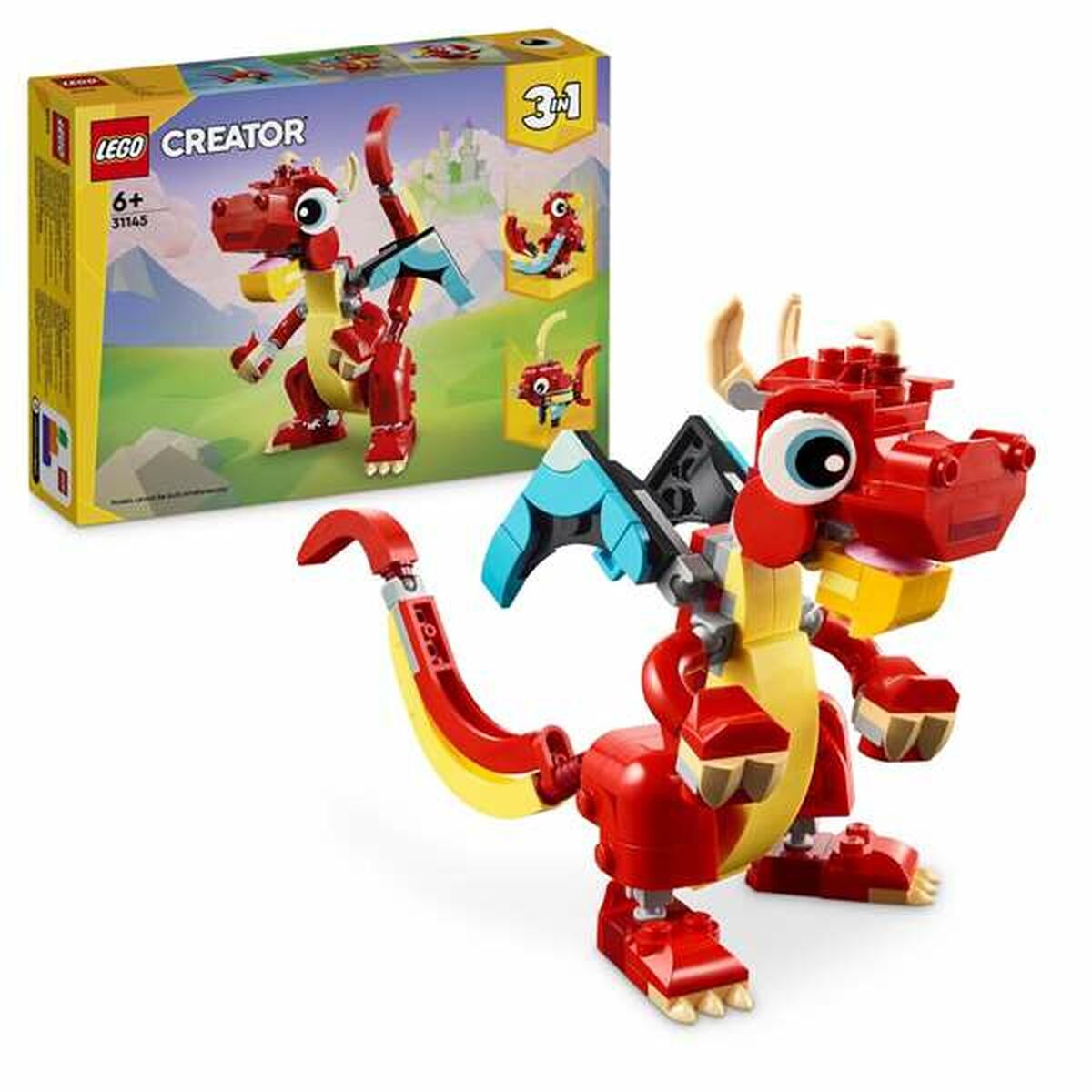 Statybos rinkinys Lego Creator 31145 Red Dragon 149 Dalys