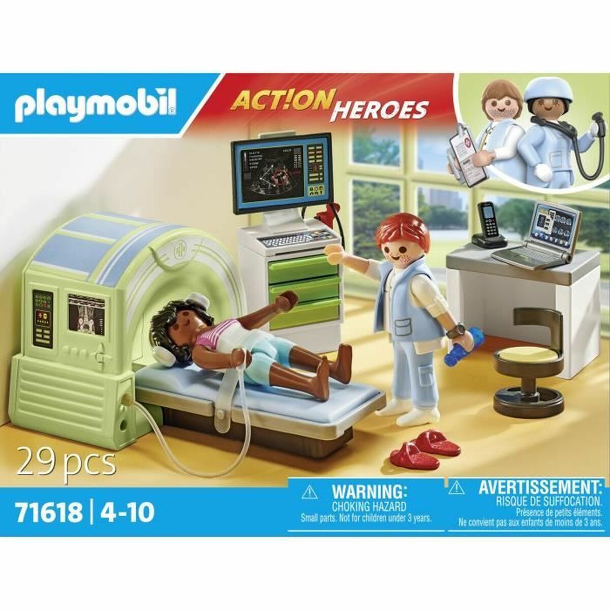 Playset Playmobil 71618 - Patient Medical Scanner 29 Dalys