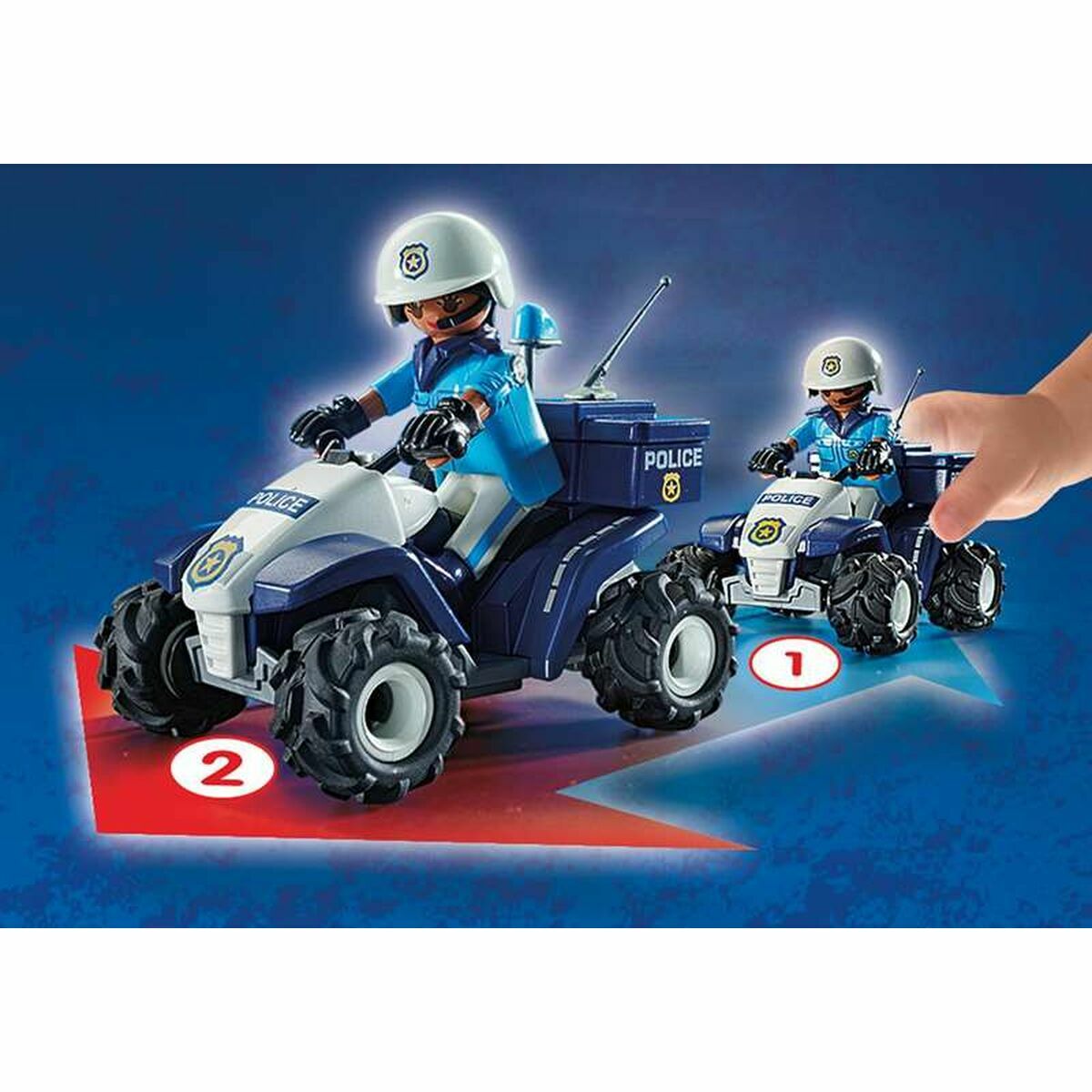 Transporto priemonių žaidimo rinkinys Playmobil Speed Quad City Action 71092 Policija (21 pcs)