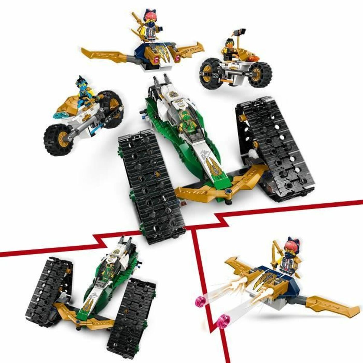 Statybos rinkinys Lego Ninja Team Combo Vehicle Spalvotas 576 Dalys