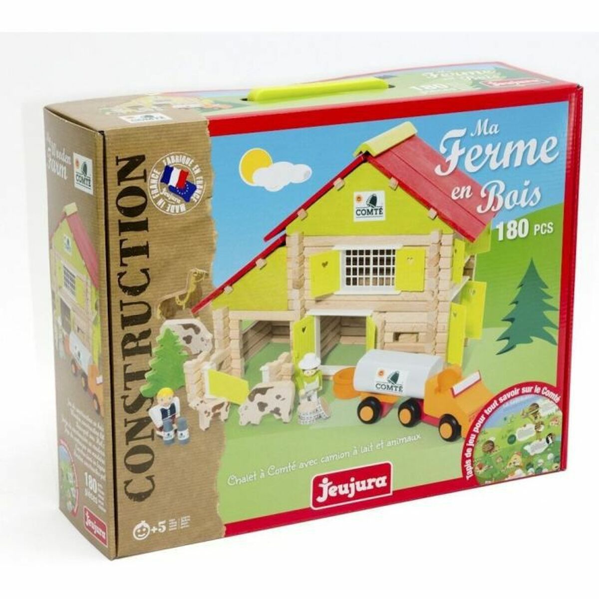 Playset Jeujura My Wooden Farm 180 Dalys