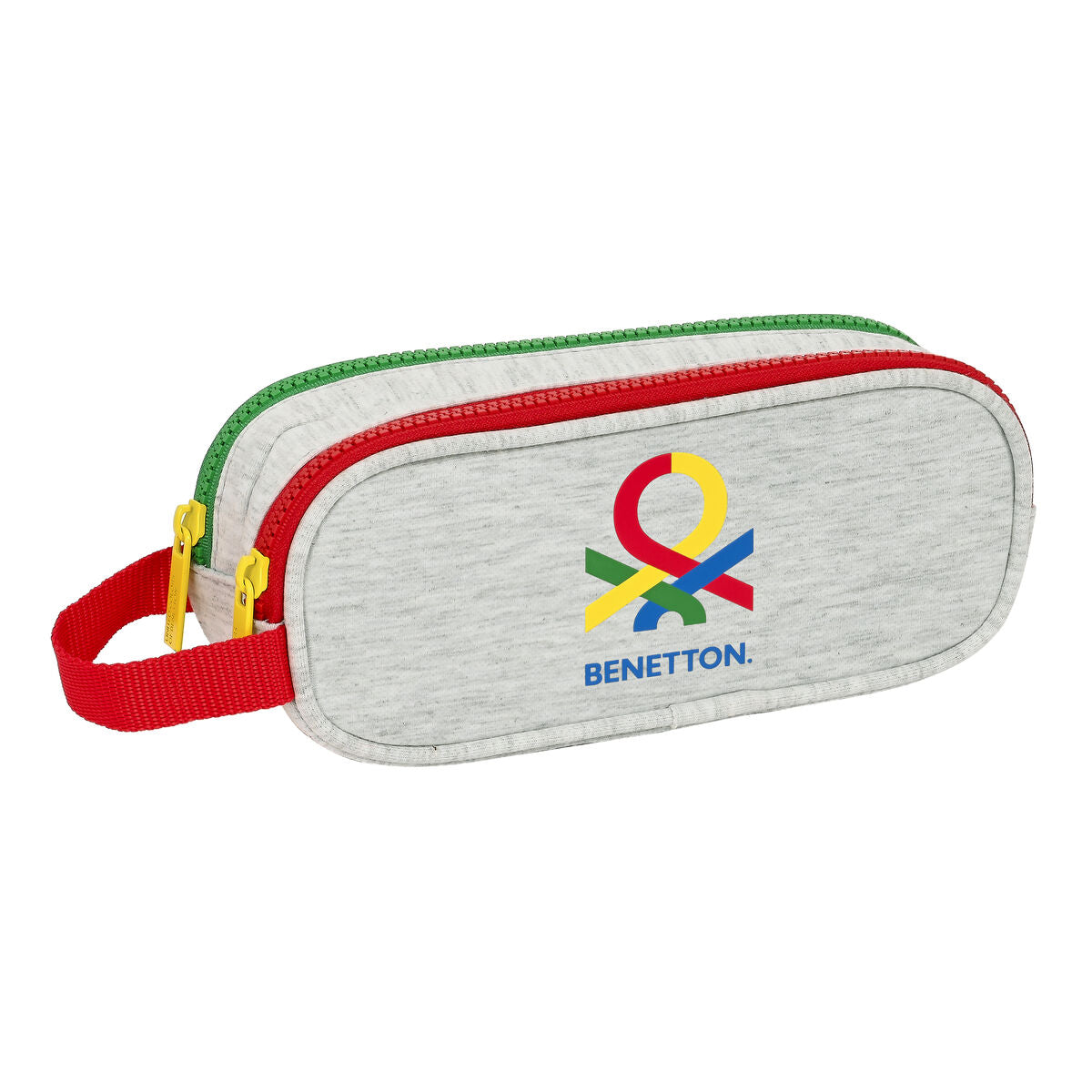 Dvigubas penalas Benetton Pop Pilka (21 x 8 x 6 cm)