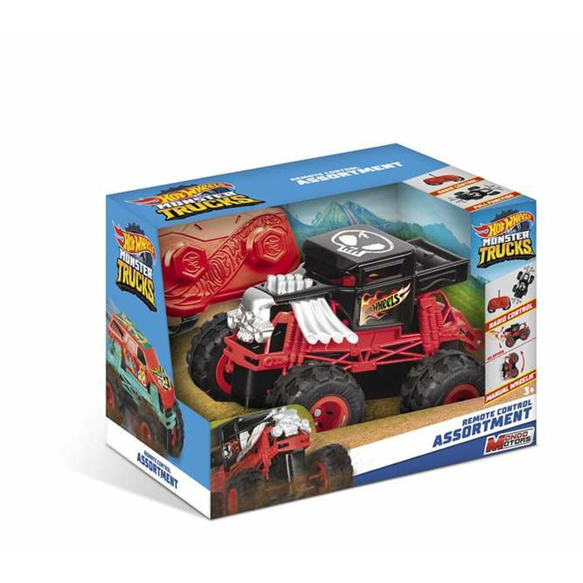 Nuotoliniu būdu valdomas automobilis Hot Wheels mini Monster Truck 1:28 14,5 x 9,2 x 9 cm