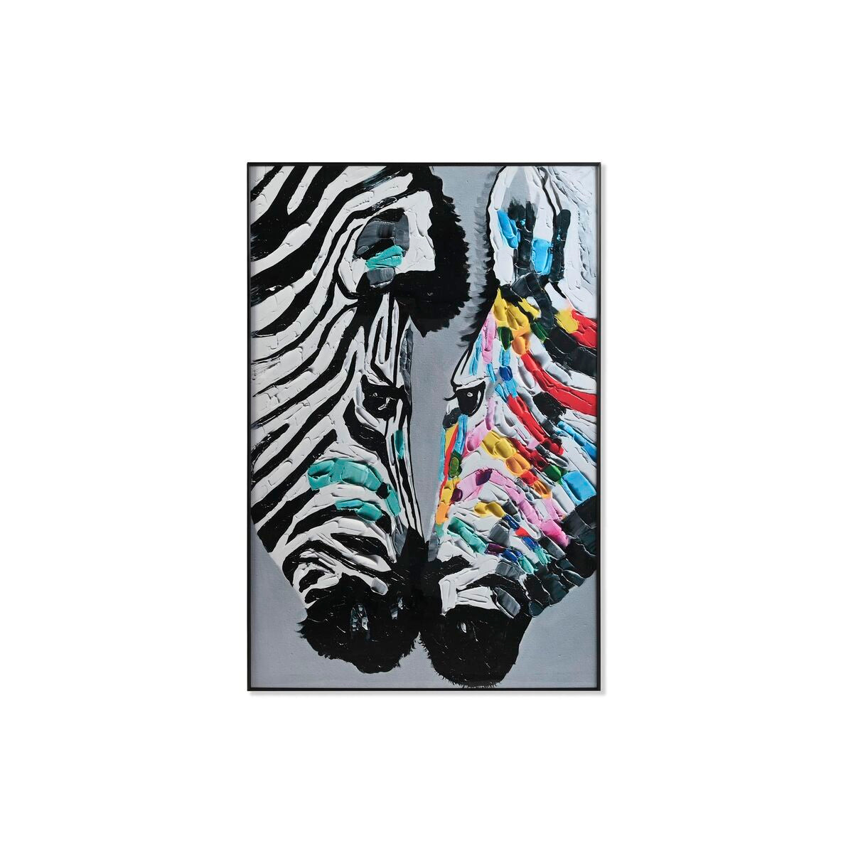 Paveikslas DKD Home Decor Zebras 80 x 3 x 120 cm Šiuolaikiškas