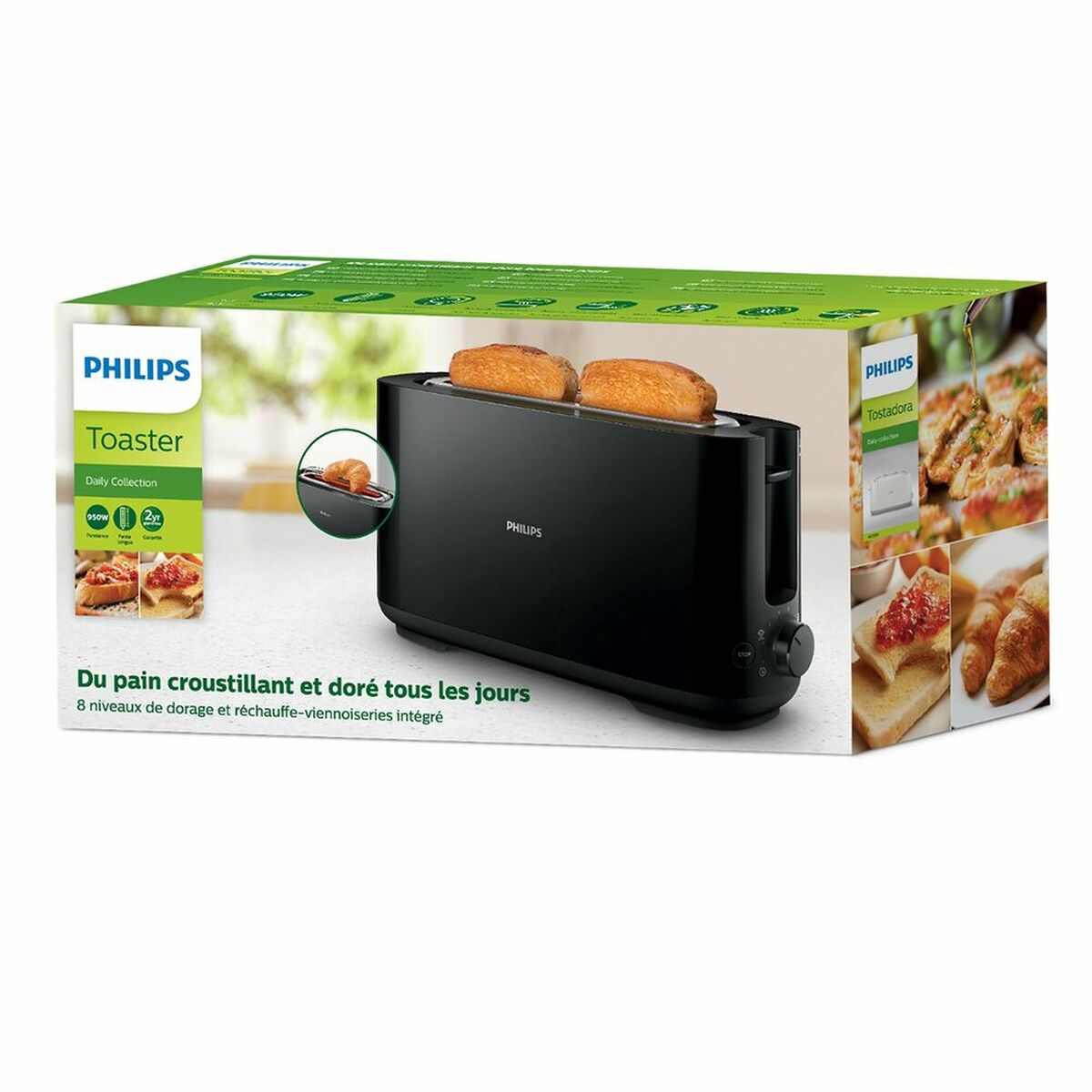 Skrudintuvas Philips Tostadora HD2590/90 950 W