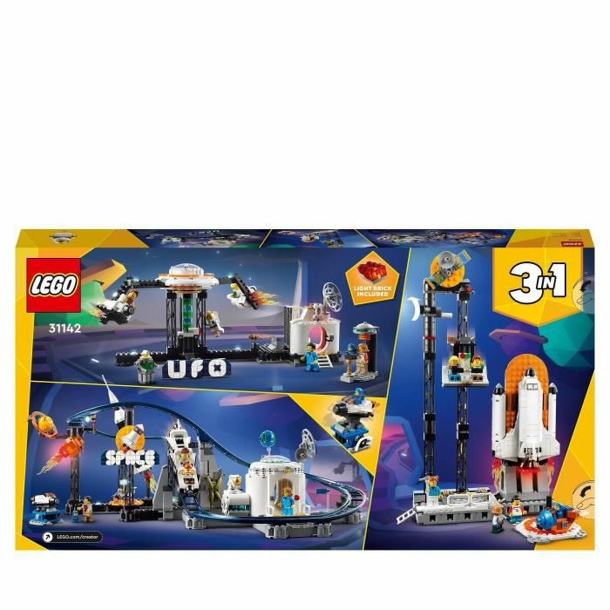 Statybos rinkinys Lego Creator 31142 Space Rollercoaster Spalvotas 874 Dalys