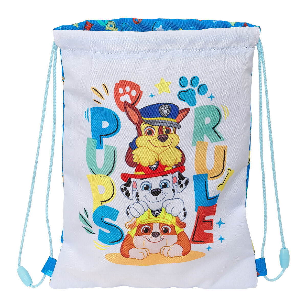 Kuprinė su virvutėmis The Paw Patrol Pups rule Mėlyna 26 x 34 x 1 cm