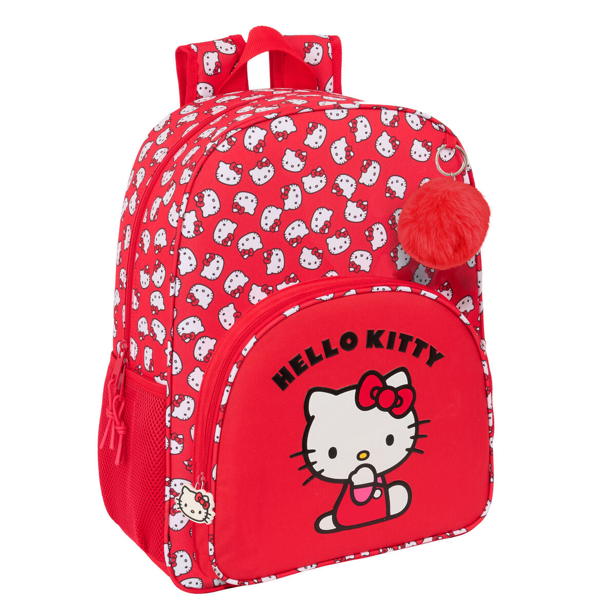 Mokyklinis krepšys Hello Kitty Iconic Balta Raudona 33 x 42 x 14 cm