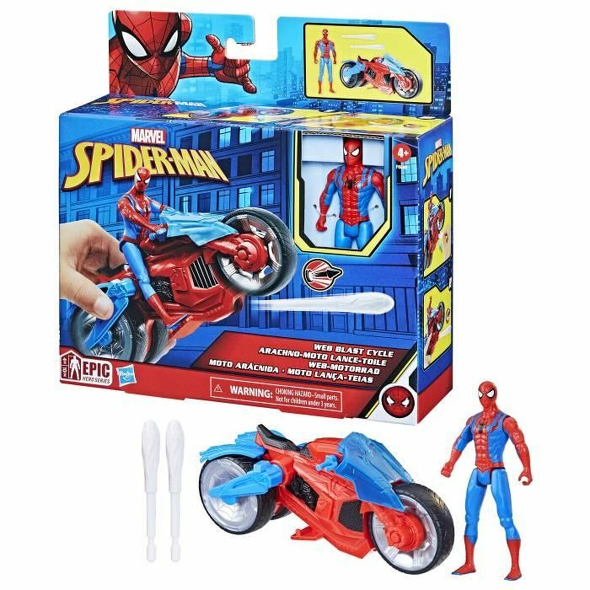 Playset Hasbro EPIC WEB BLAST CYCLE