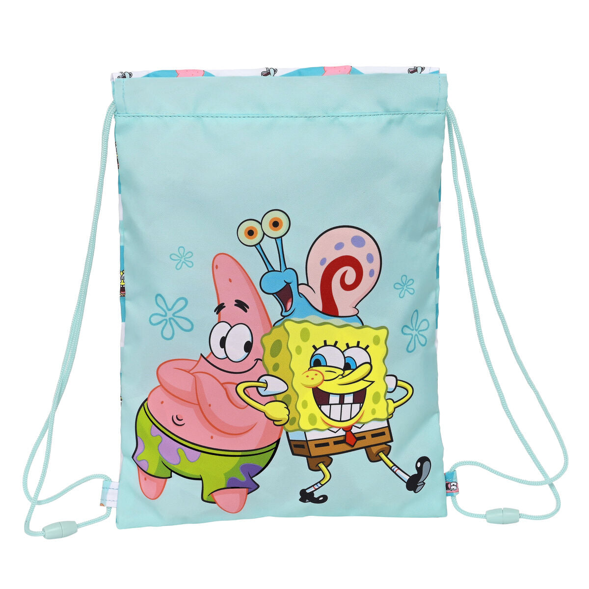 Kuprinė su virvutėmis Spongebob Stay positive Mėlyna Balta 26 x 34 x 1 cm