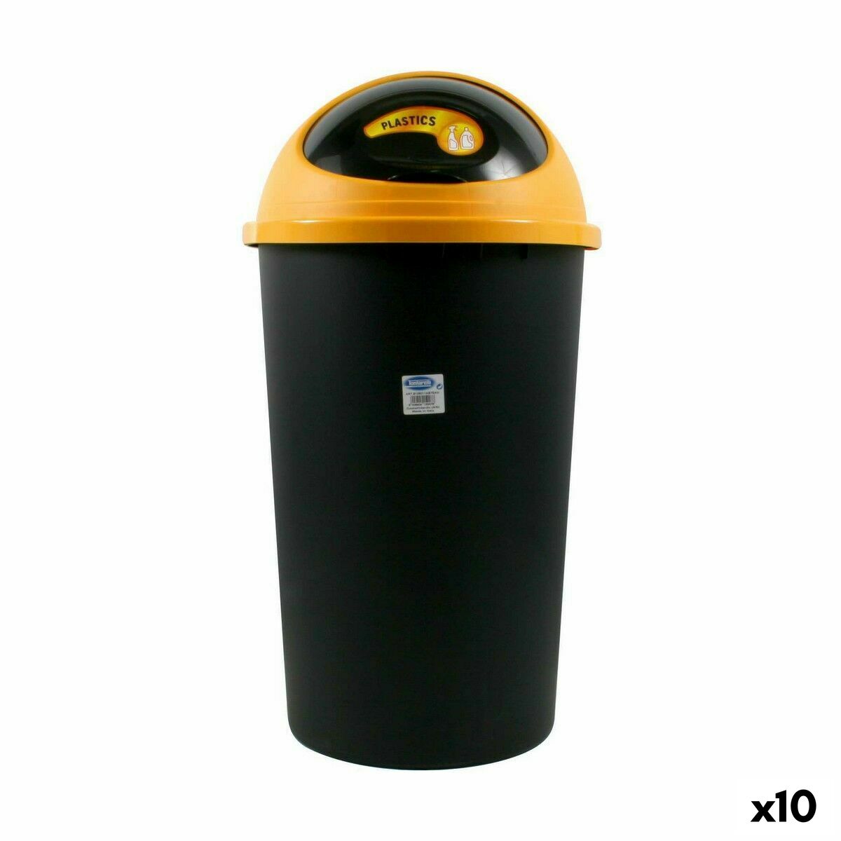 Šiukšlių dėžė Tontarelli Big hoop Geltona Juoda 50 L (10 vnt.)