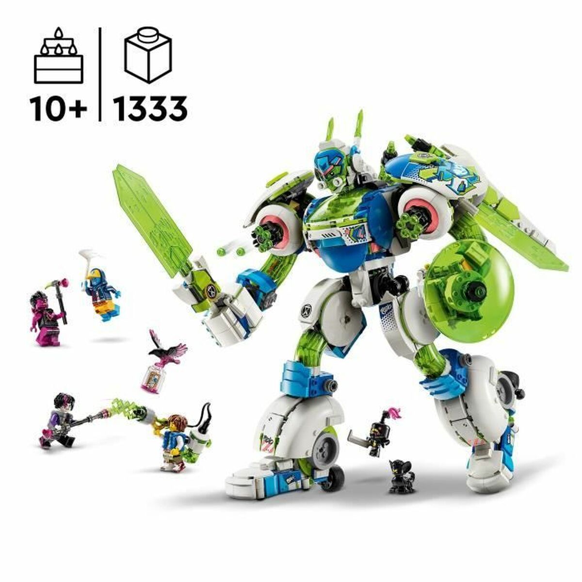 Statybos rinkinys Lego DREAMZzz 71485 Mateo and Z-Blob, the Robot Knight 1333 Dalys