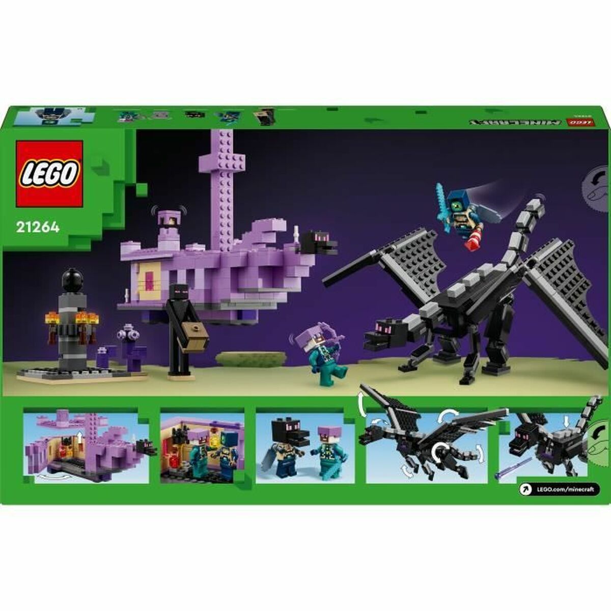 Statybos rinkinys Lego Ender Dragon & Ship Spalvotas