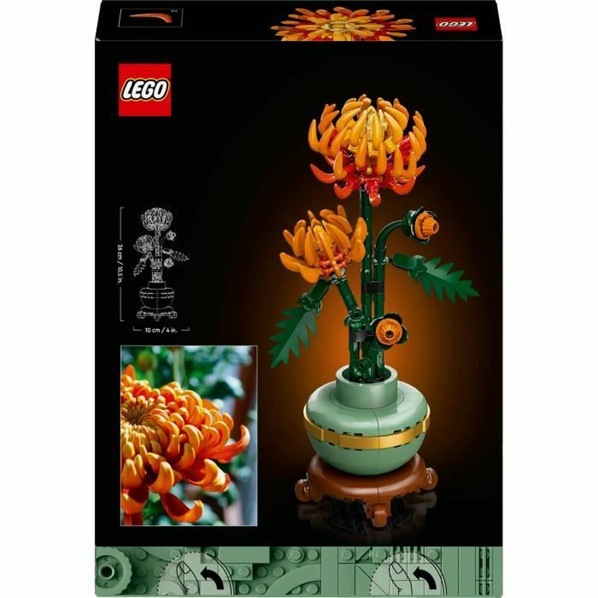 Statybos rinkinys Lego 10368 Chrysanthemum Flower Arrangement Spalvotas