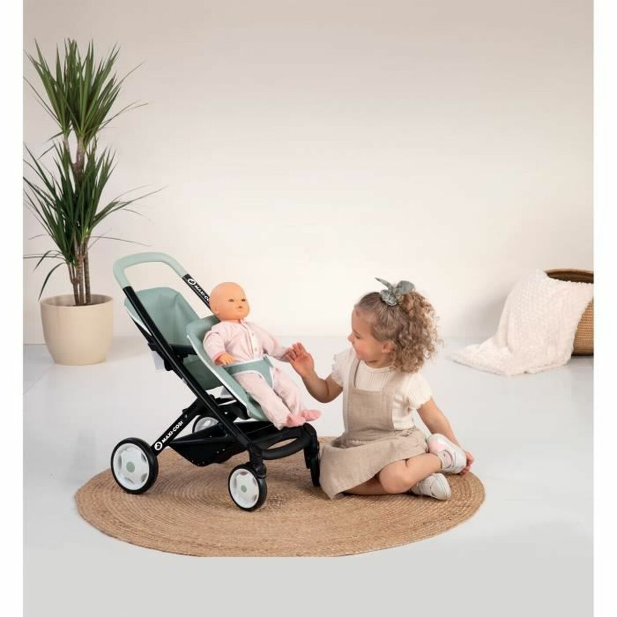 Lėlių vežimėlis Smoby Maxi-Cosi Twin 64 cm