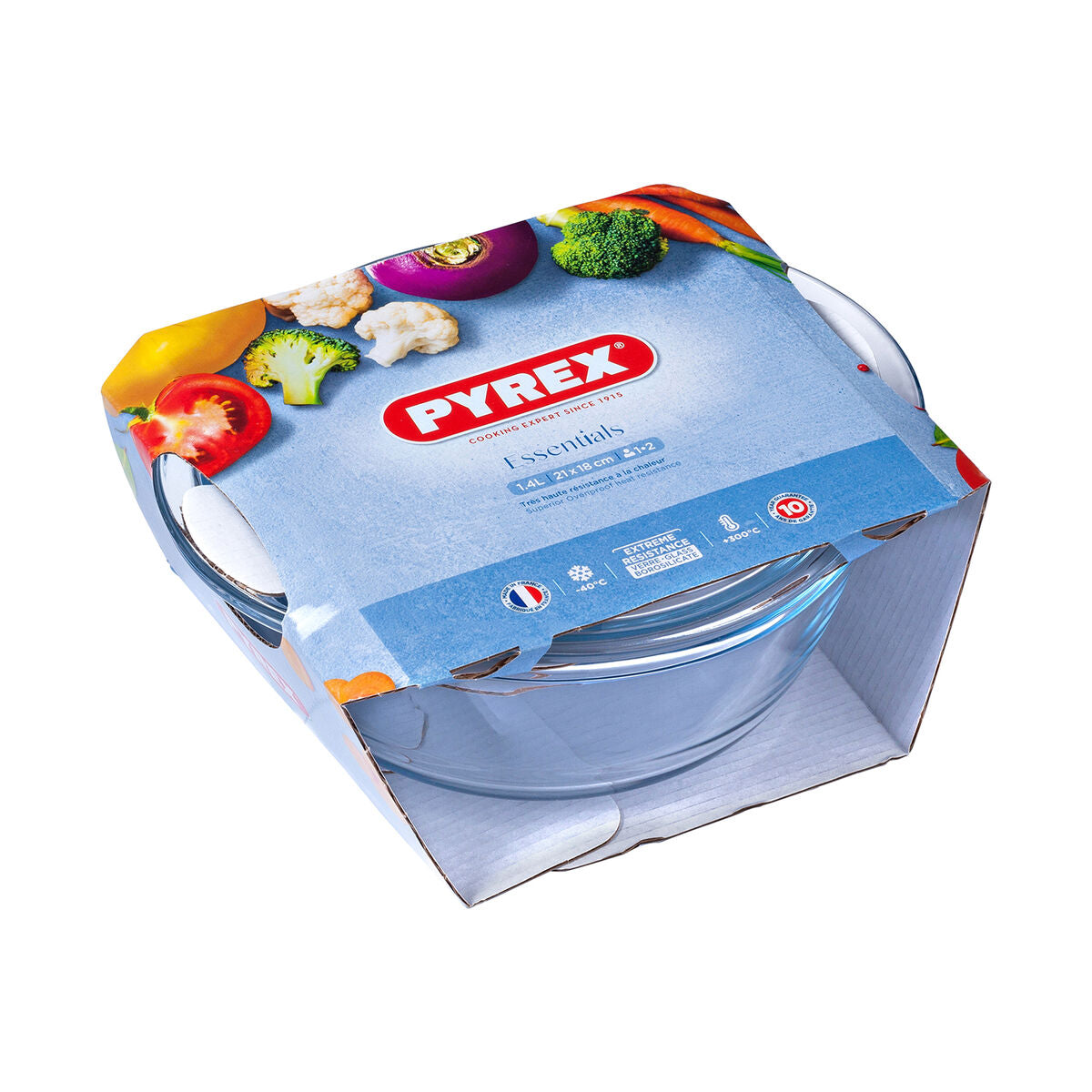 Puodas su dangčiu Pyrex Essentials Skaidrus 1,4 L (3 vnt.)