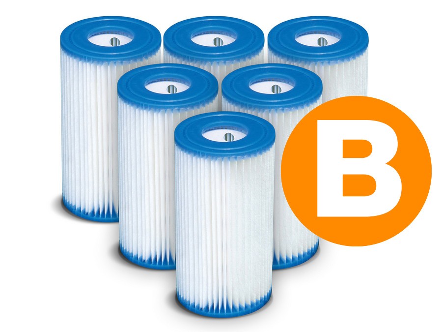 B tipo 6 vienetų INTEX 29005 x6 siurblio filtras
