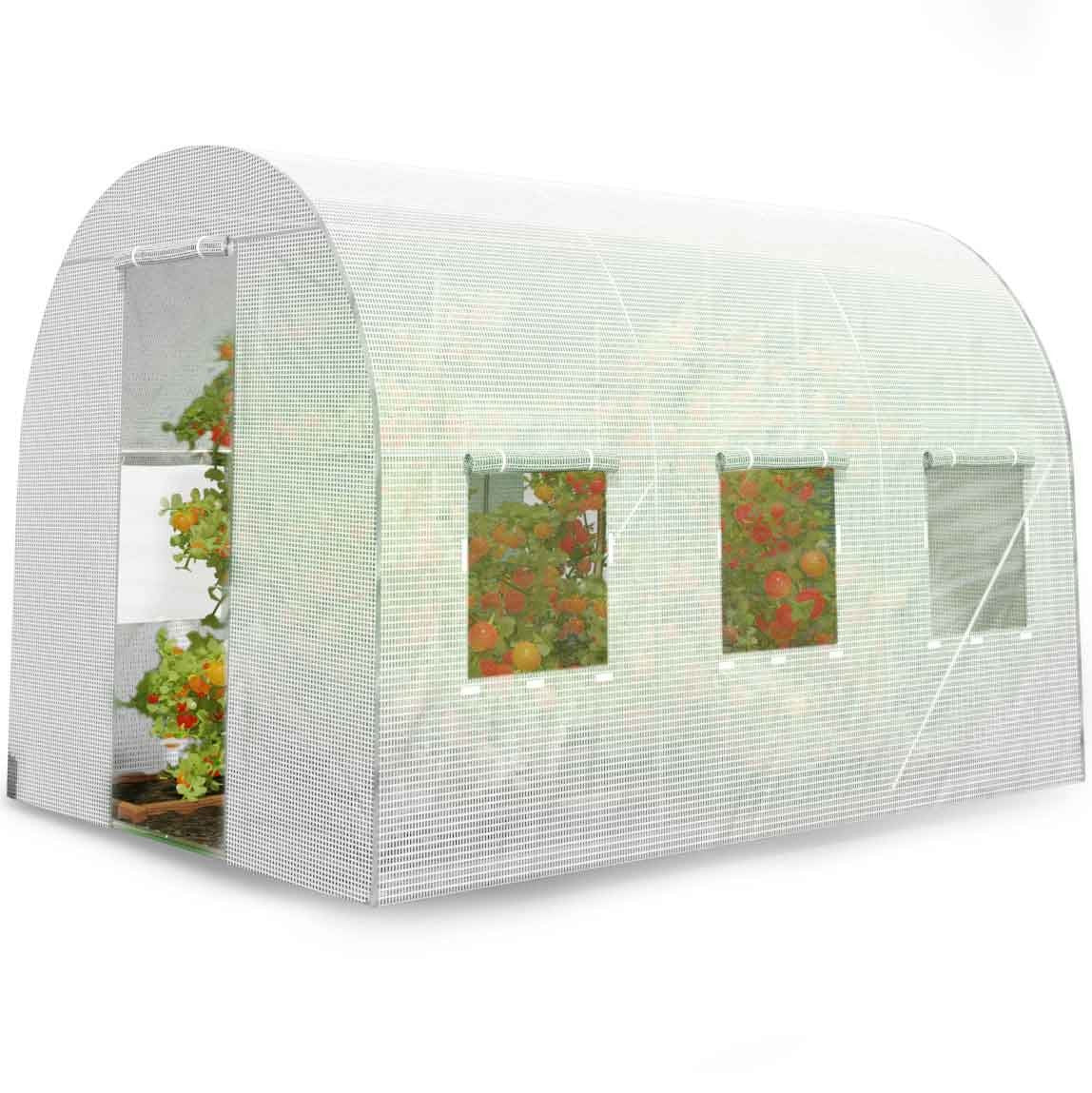 2x3,5 m (7 m2) sodo tuneliui skirta folija balta Plonos