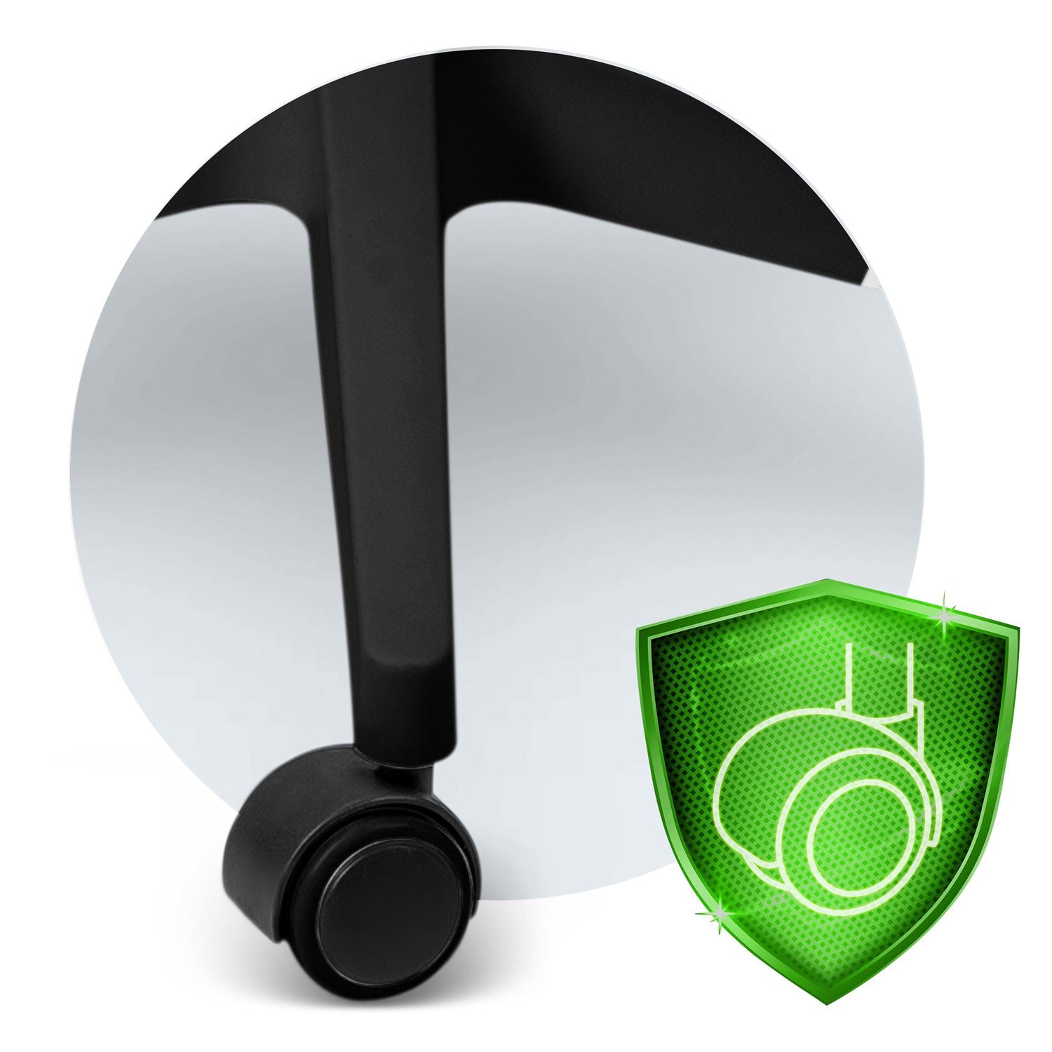 Sofotel Brass, juodas, biuro kėdė iš mikrovilkių