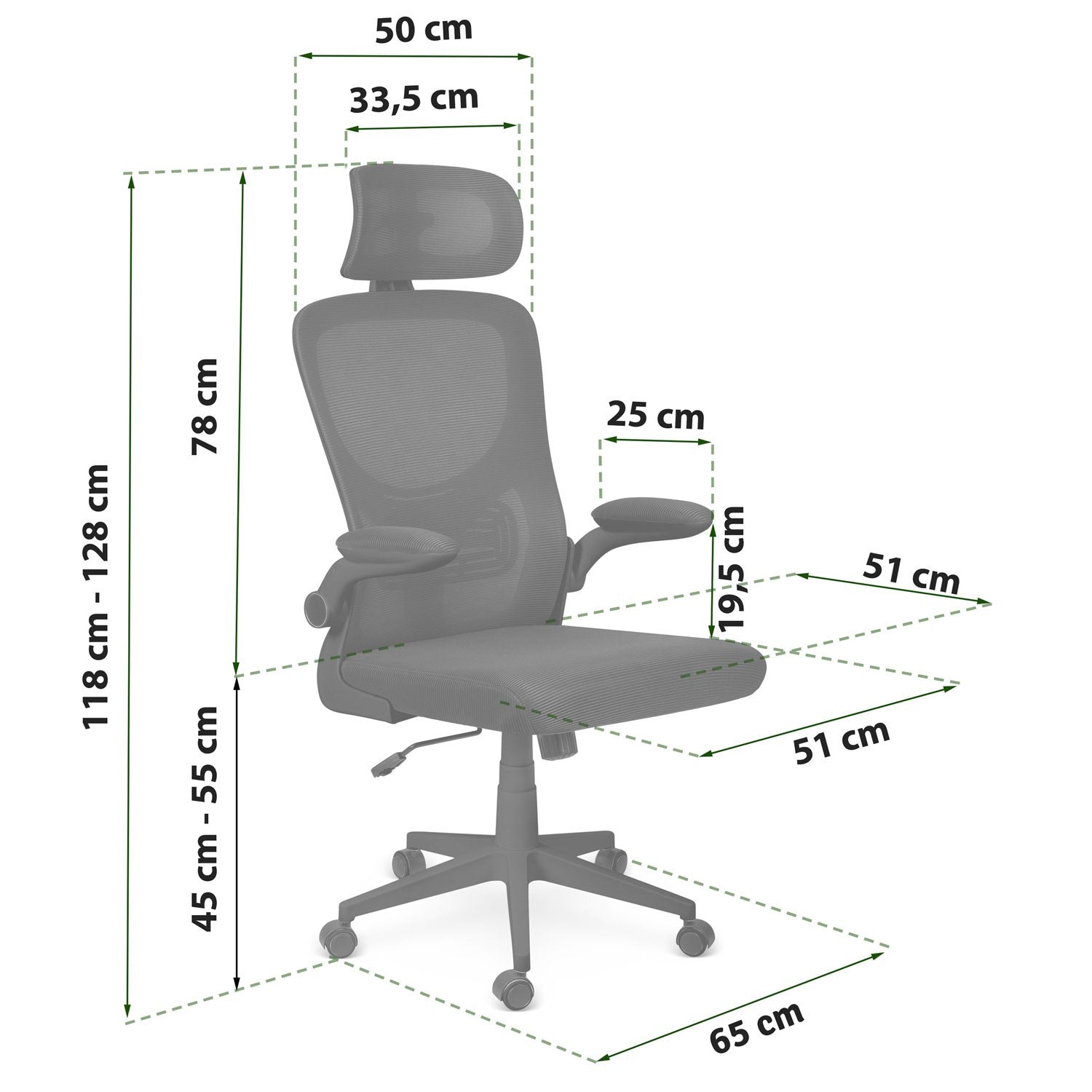 Sofotel Brass, juodas, biuro kėdė iš mikrovilkių