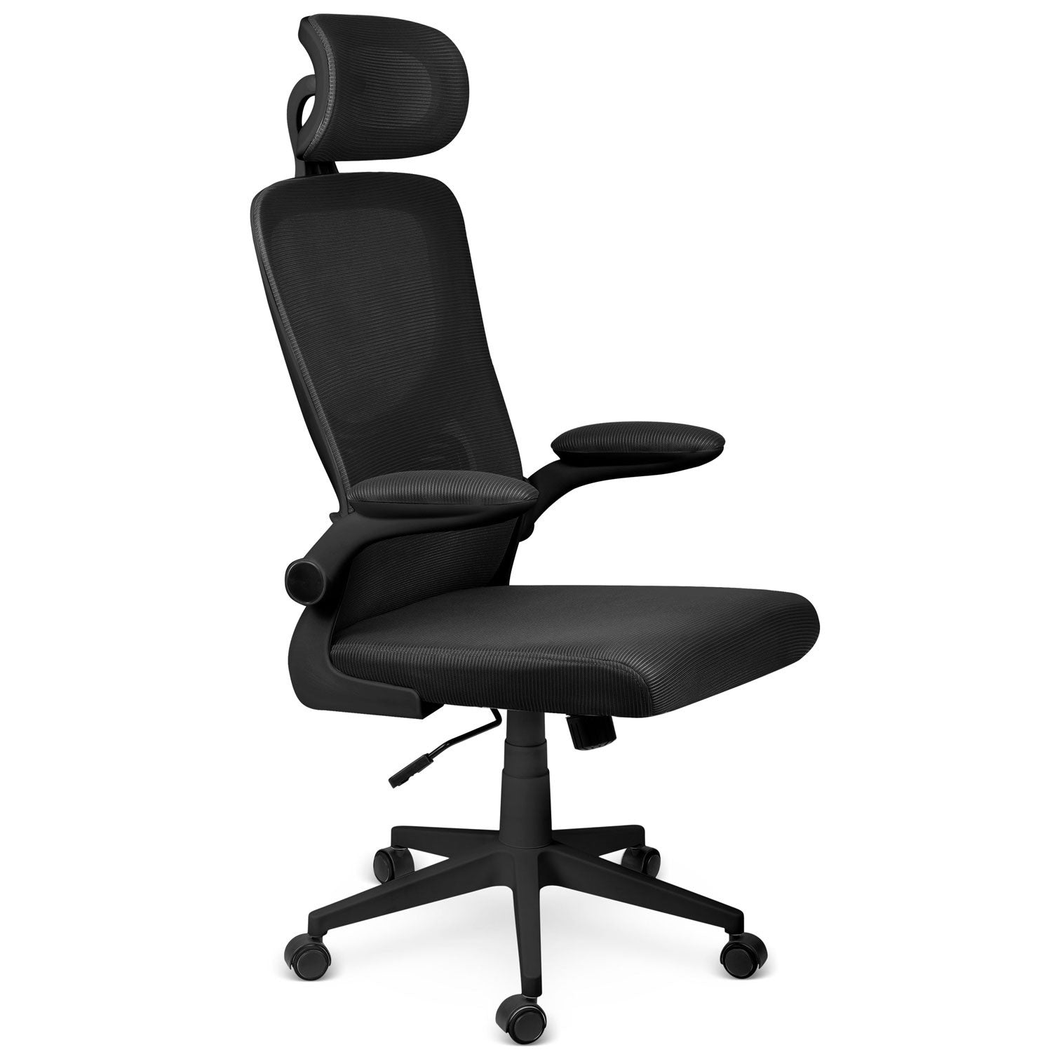 Sofotel Brass, juodas, biuro kėdė iš mikrovilkių