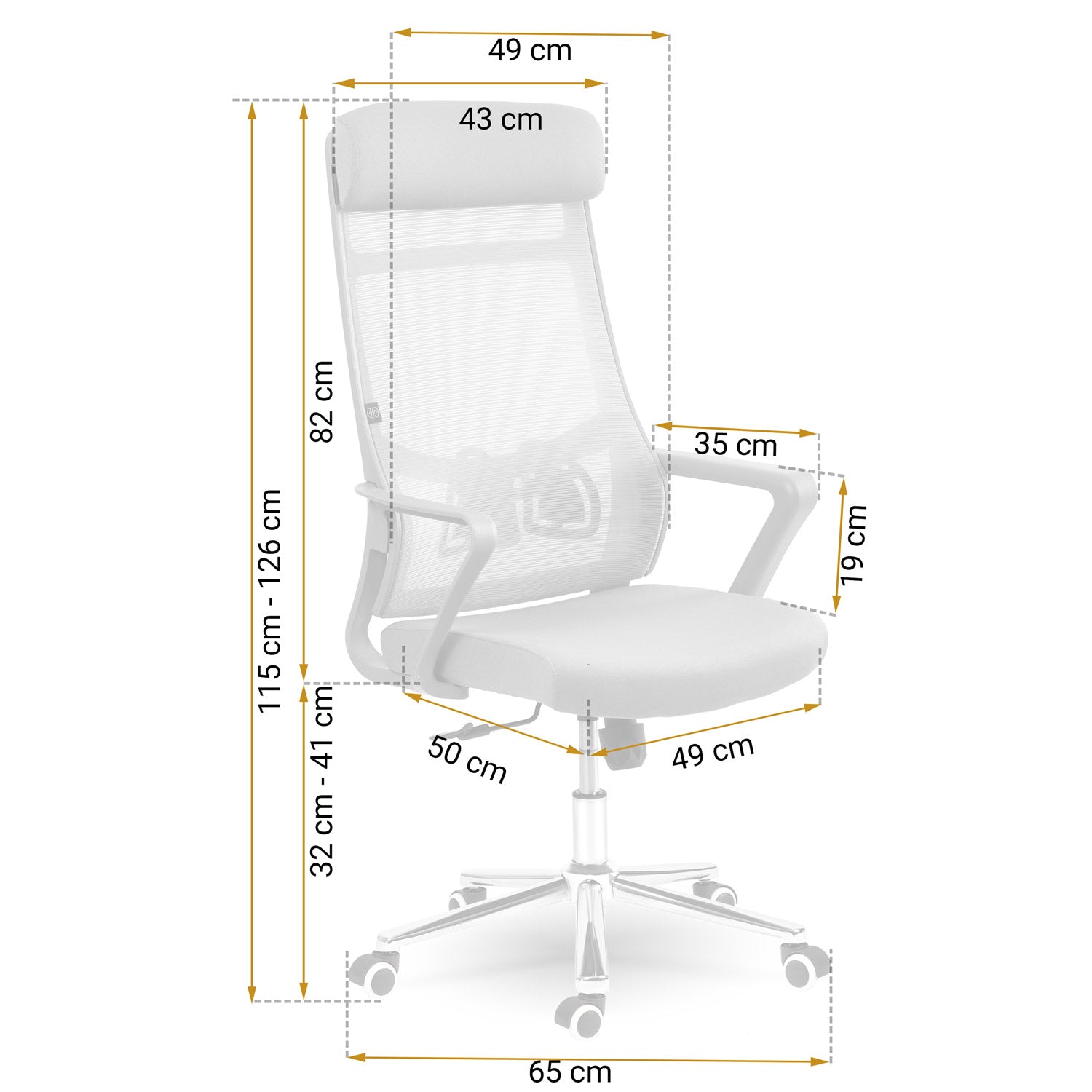 Biuro kėdė iš mikrovilkių Sofotel Brema pilka