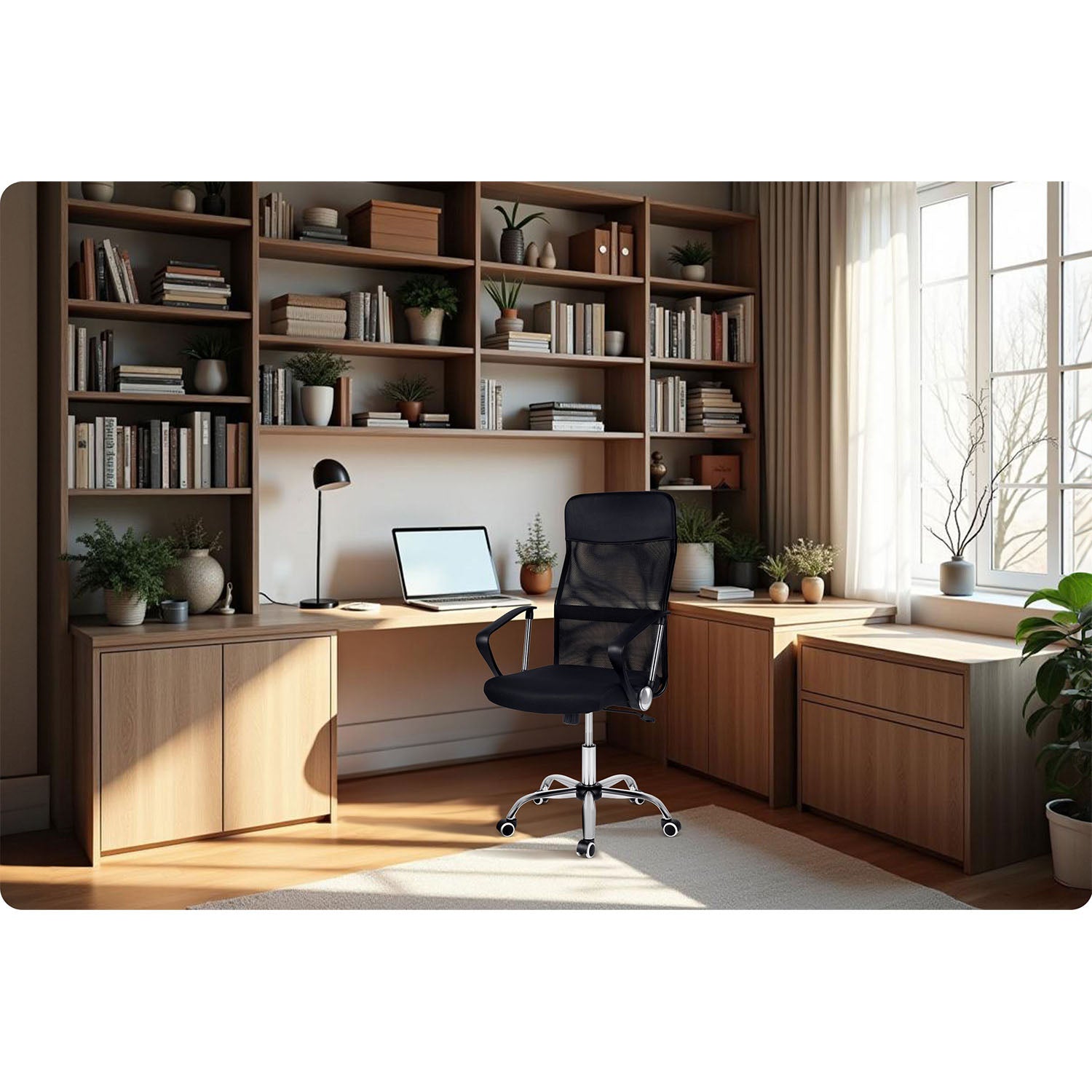 Sofotel Tamar biuro kėdė iš mikrovilkių, juoda