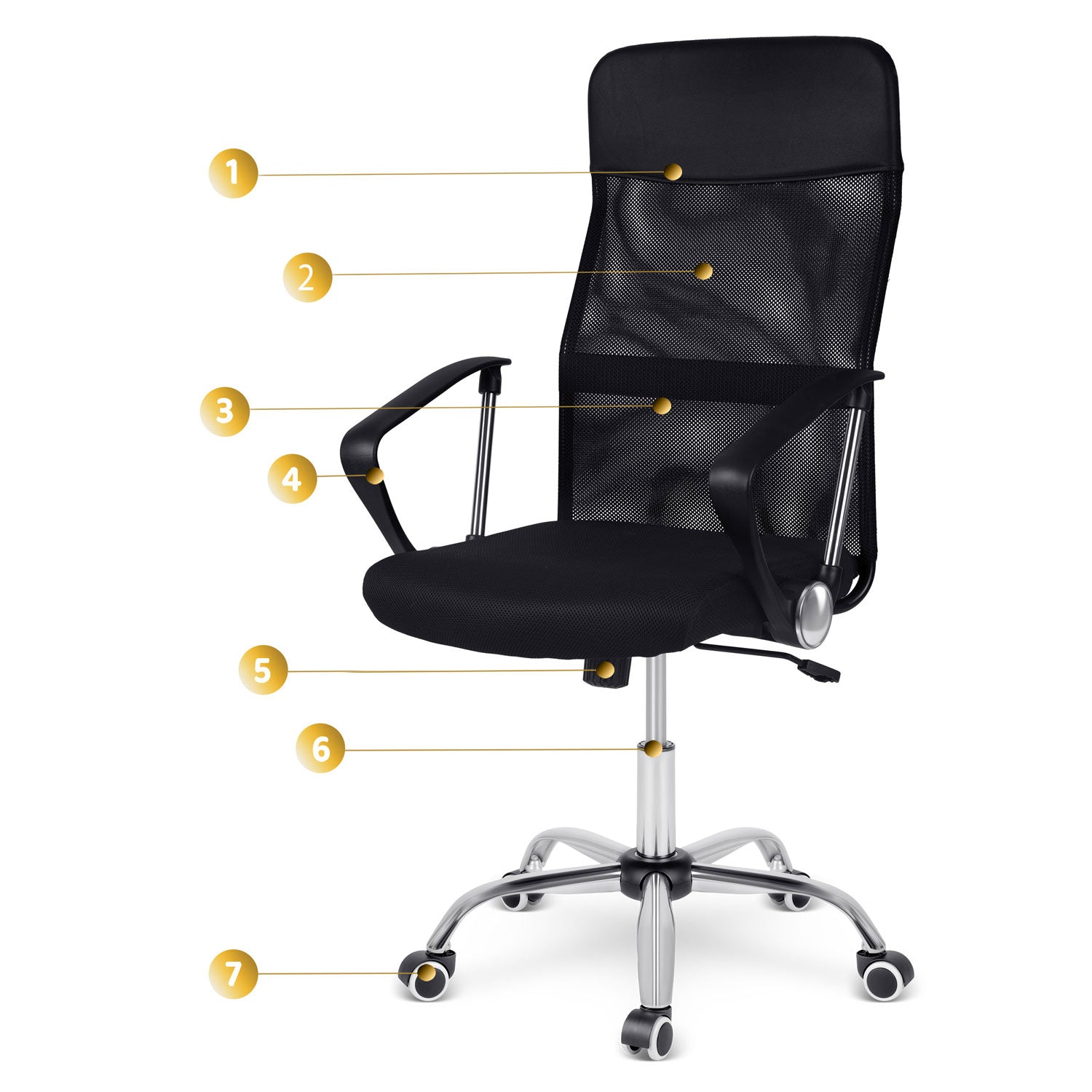 Sofotel Tamar biuro kėdė iš mikrovilkių, juoda