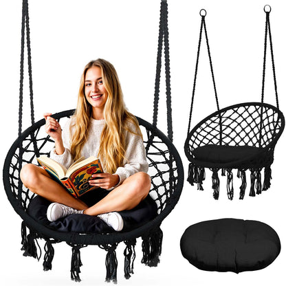 Boho sėdynė, juodoji
