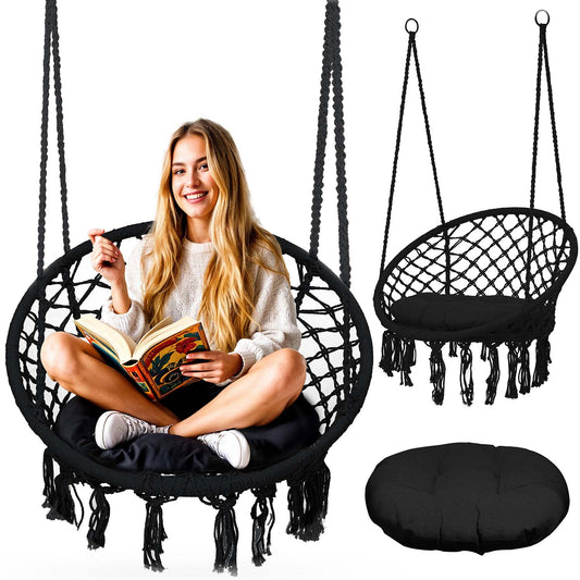 Boho sėdynė, juodoji