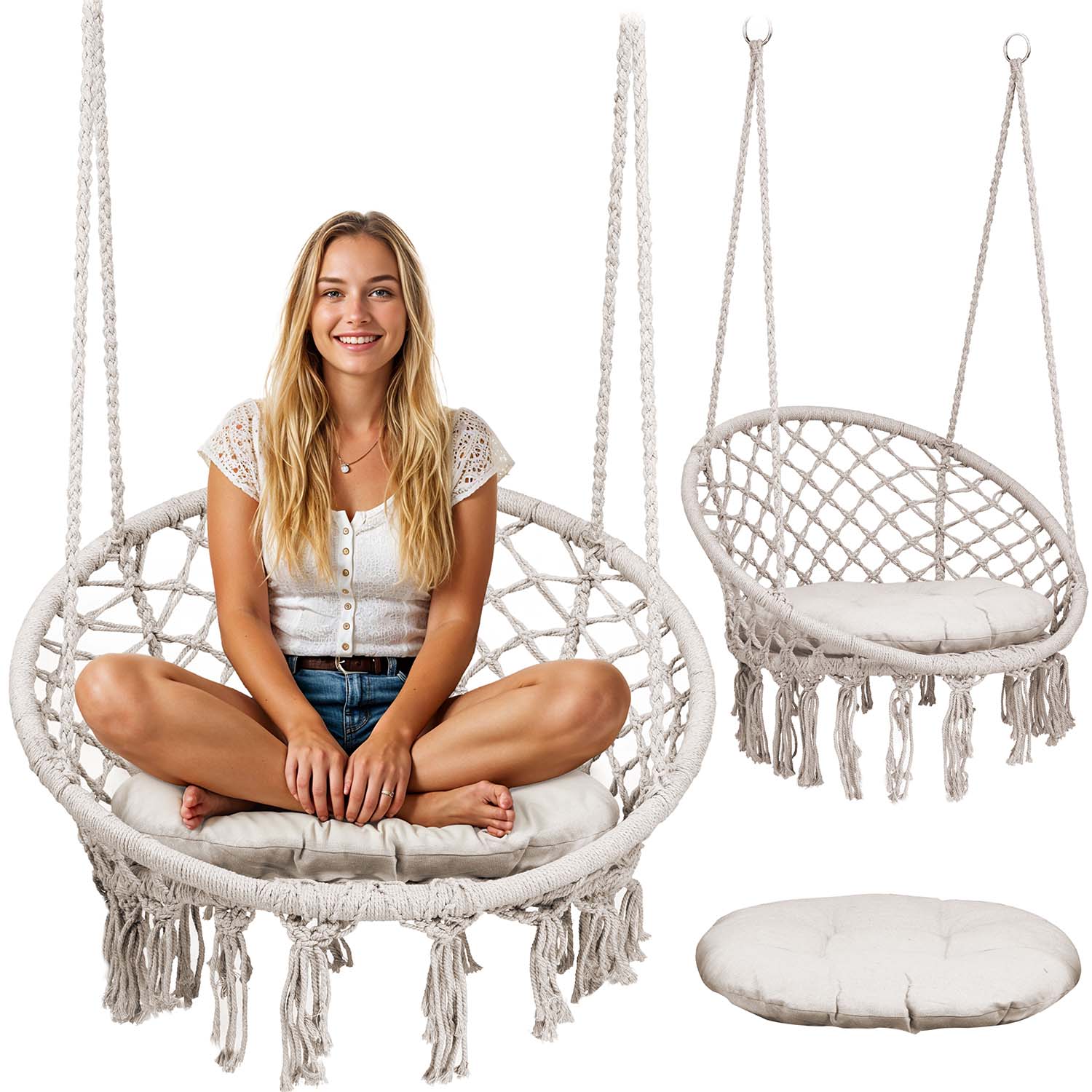 Boho beždžionė pakabinė sėdynė
