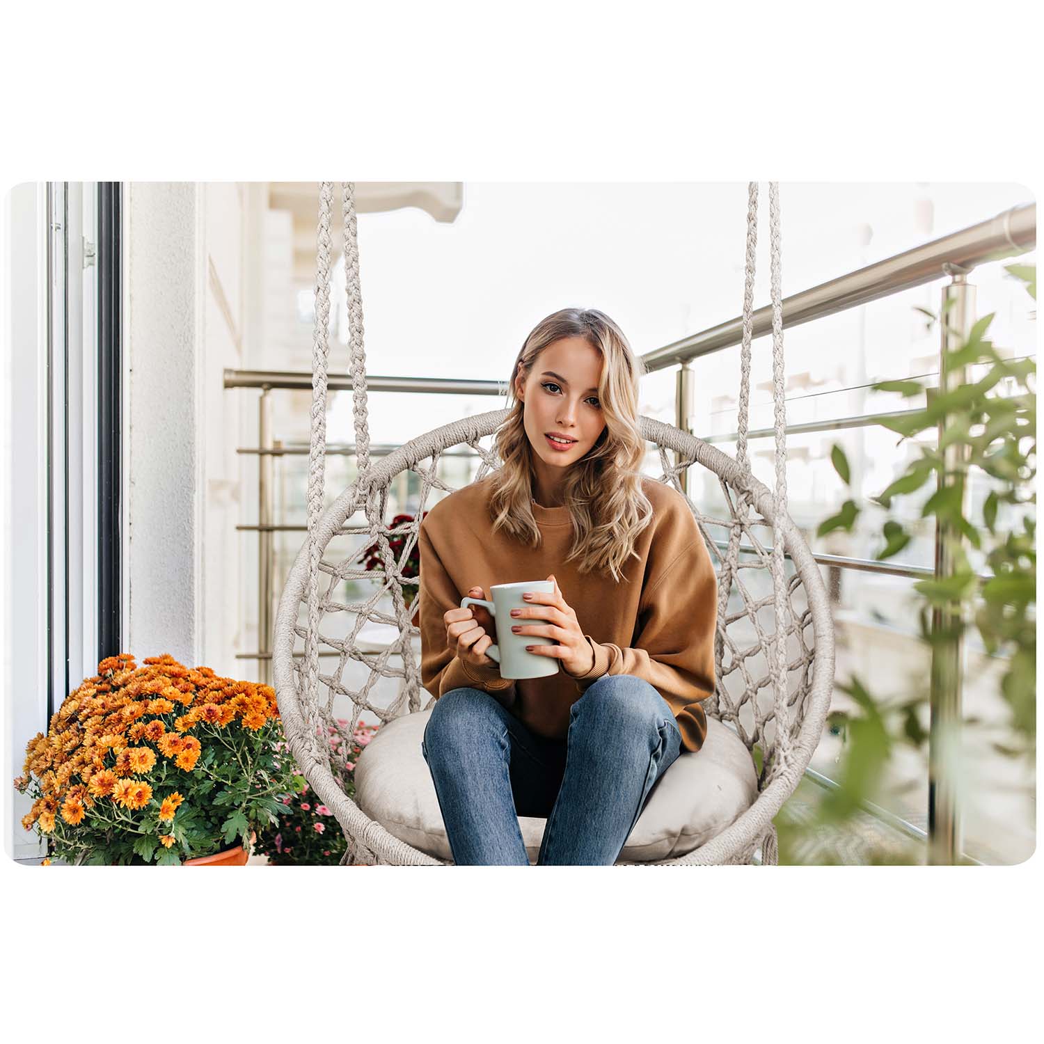 Boho beždžionė pakabinė sėdynė