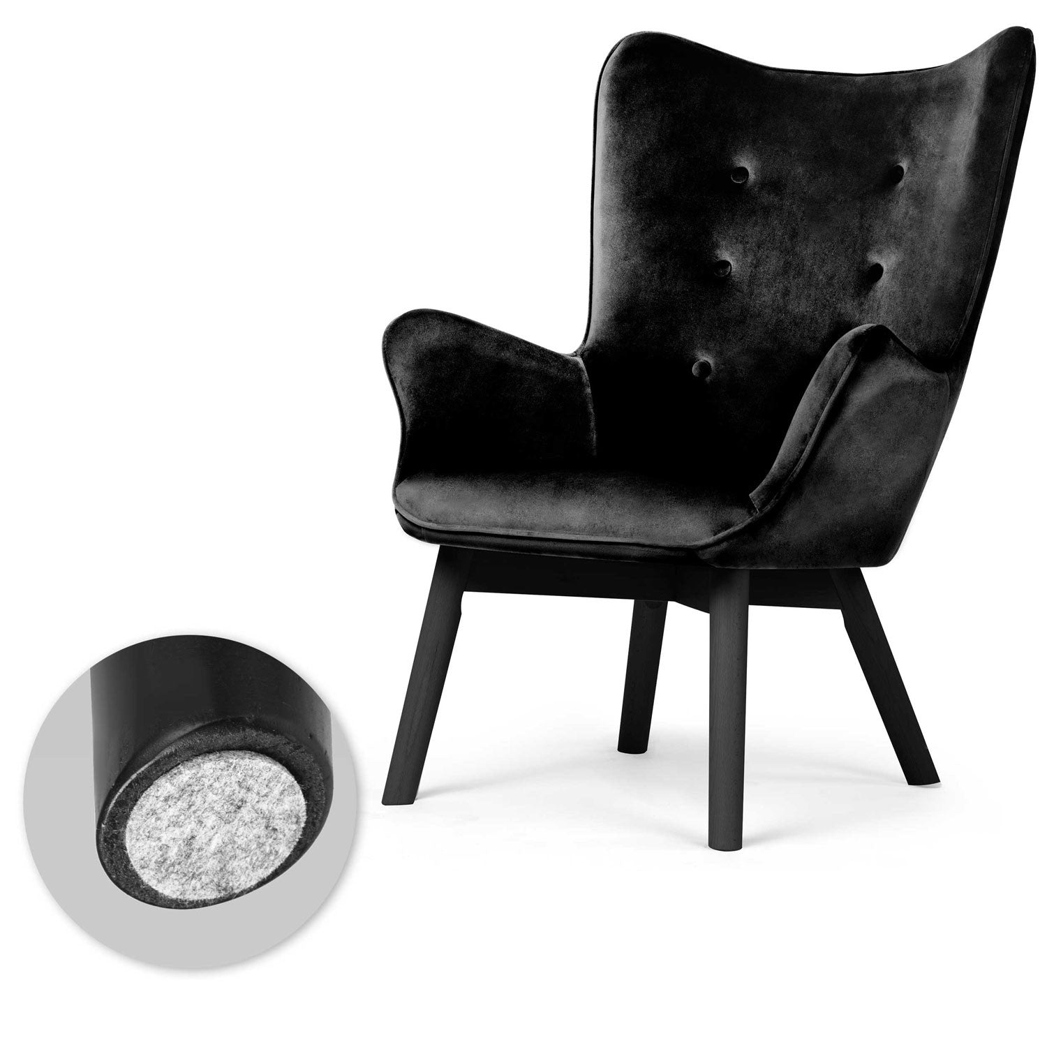 Aulė ausų su kojomis Sofotel Norse juoda