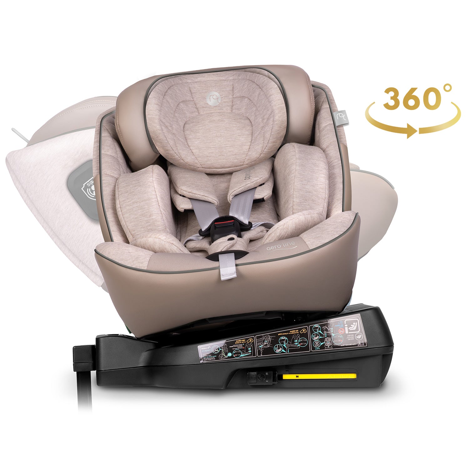 Nukido Aero Line bežo spalvos 0-36 kg ISOFIX automobilio sėdynė