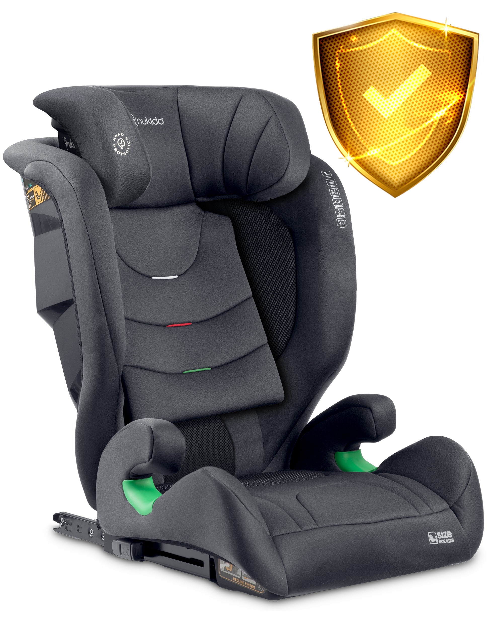Nukido Louis Soft automobilių kėdutė pilka15-36 kg ISOFIX