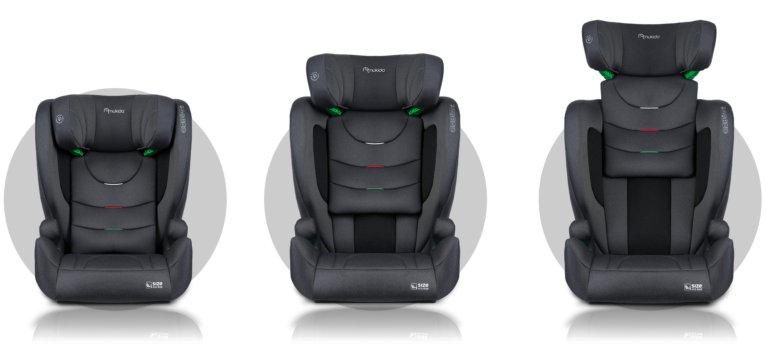 Nukido Louis Soft automobilių kėdutė pilka15-36 kg ISOFIX