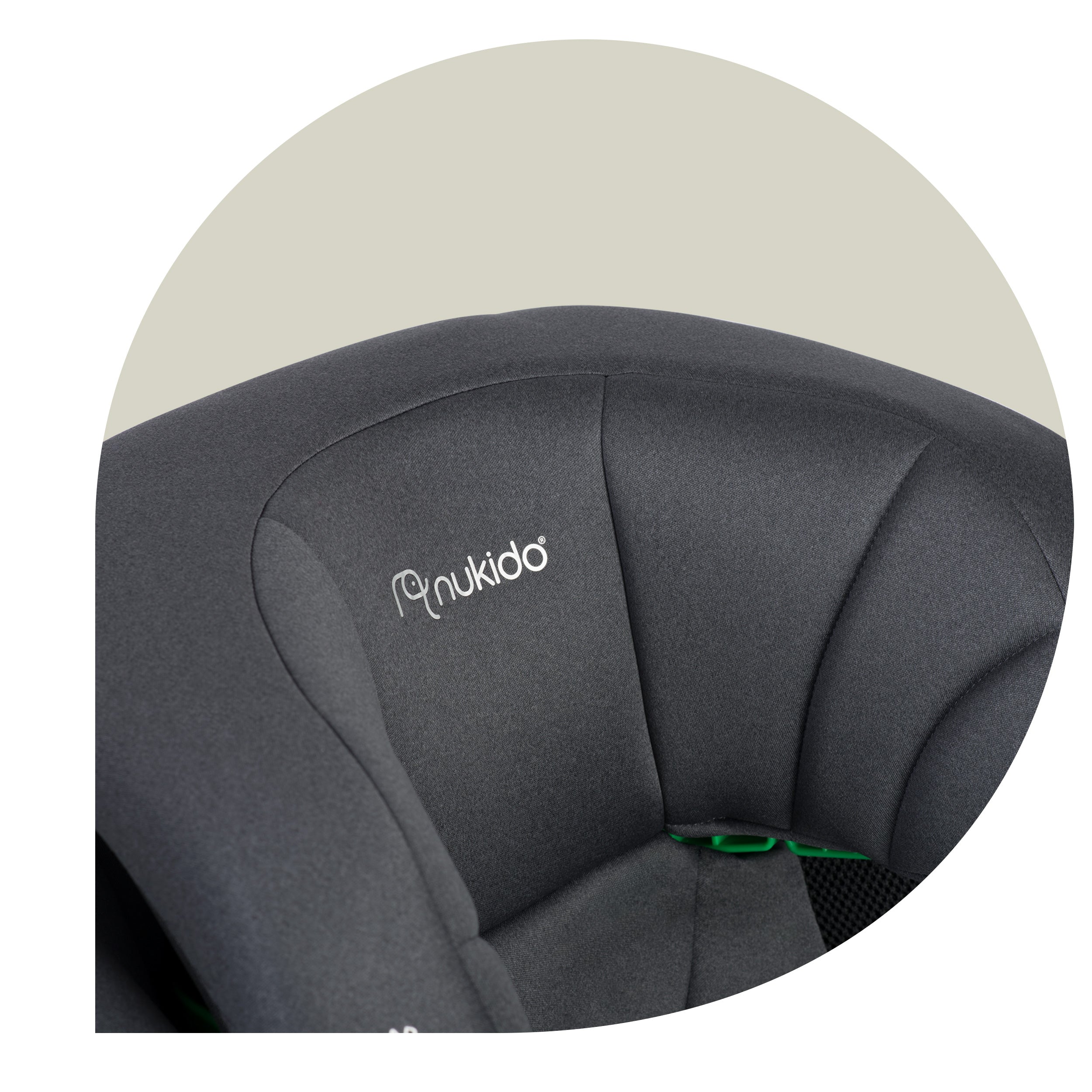 Nukido Louis Soft automobilių kėdutė pilka15-36 kg ISOFIX