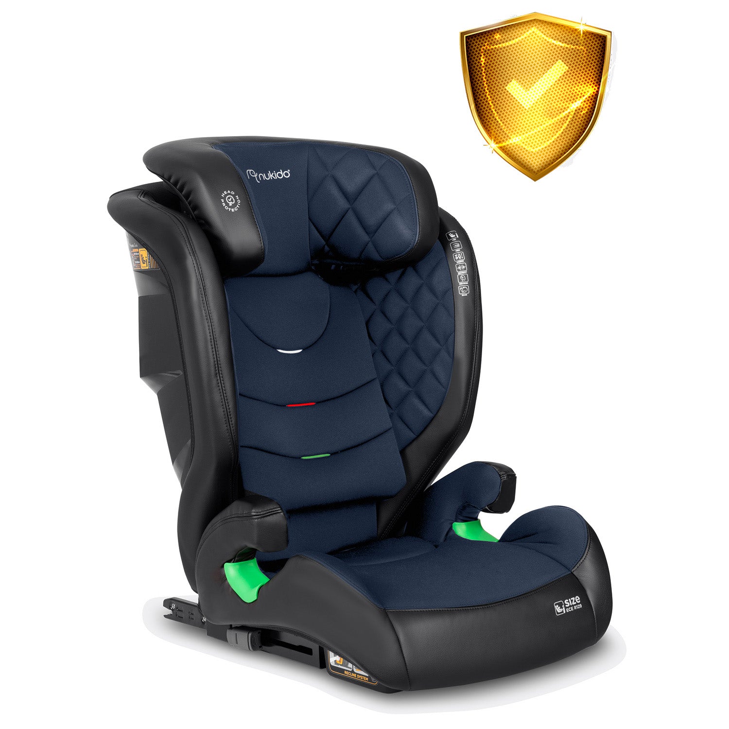Nukido Louis juoda granatinė 15-36 kg ISOFIX automobilių kėdė