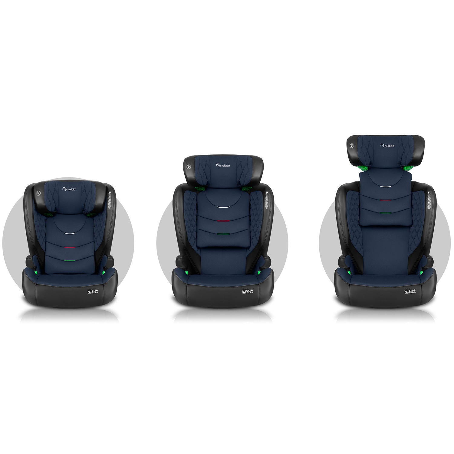 Nukido Louis juoda granatinė 15-36 kg ISOFIX automobilių kėdė