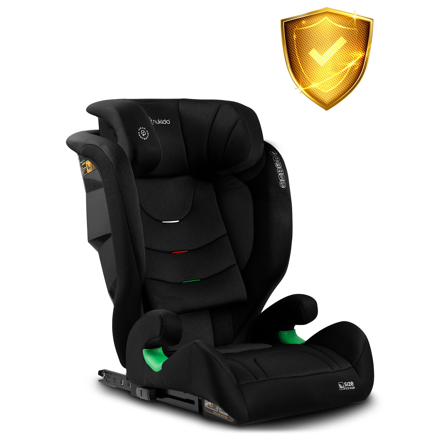 Nukido Louis Soft juoda 15-36 kg ISOFIX automobilio sėdynė