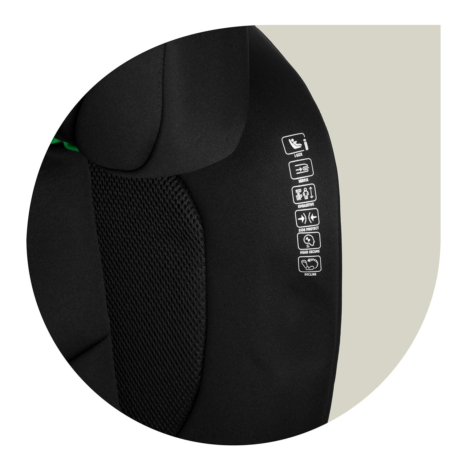 Nukido Louis Soft juoda 15-36 kg ISOFIX automobilio sėdynė